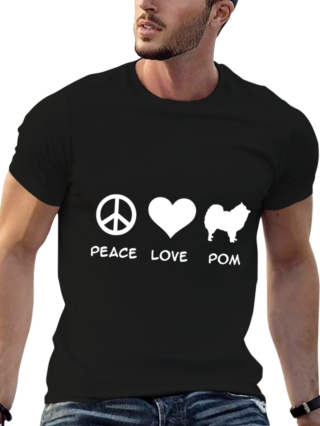 Peace Love Pom T-Shirt - Dog Lover Tee