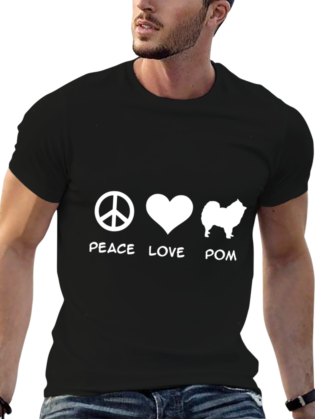 Peace Love Pom T-Shirt - Dog Lover Tee