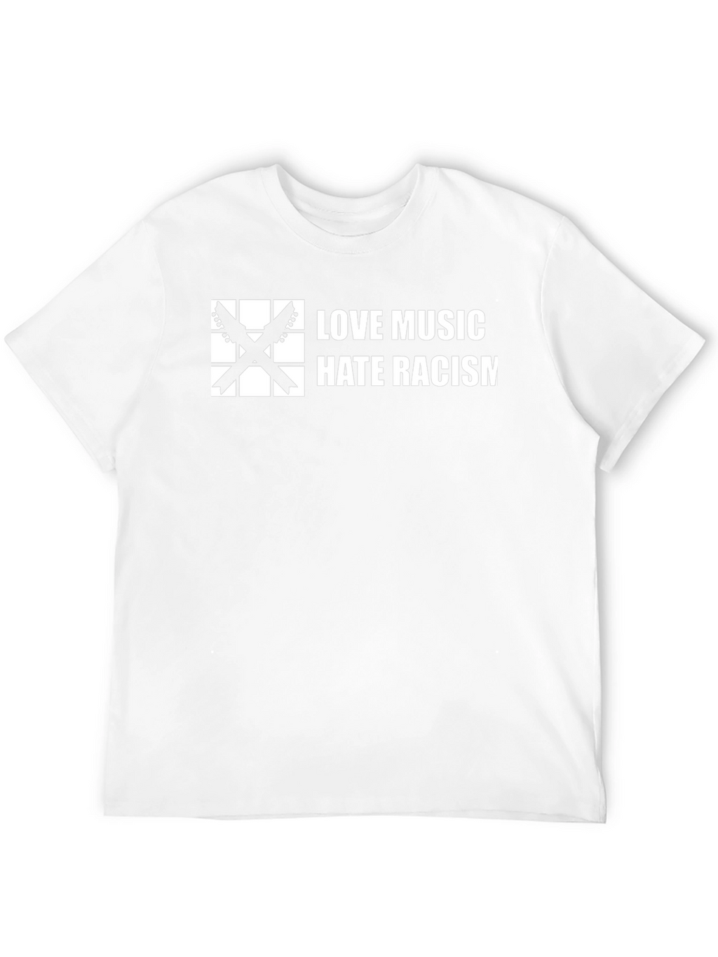 Love Music Hate Racism T-Shirt - Black Cotton Tee