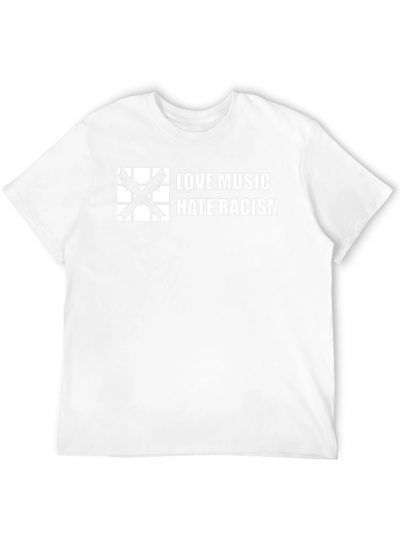 Love Music Hate Racism T-Shirt - Black Cotton Tee