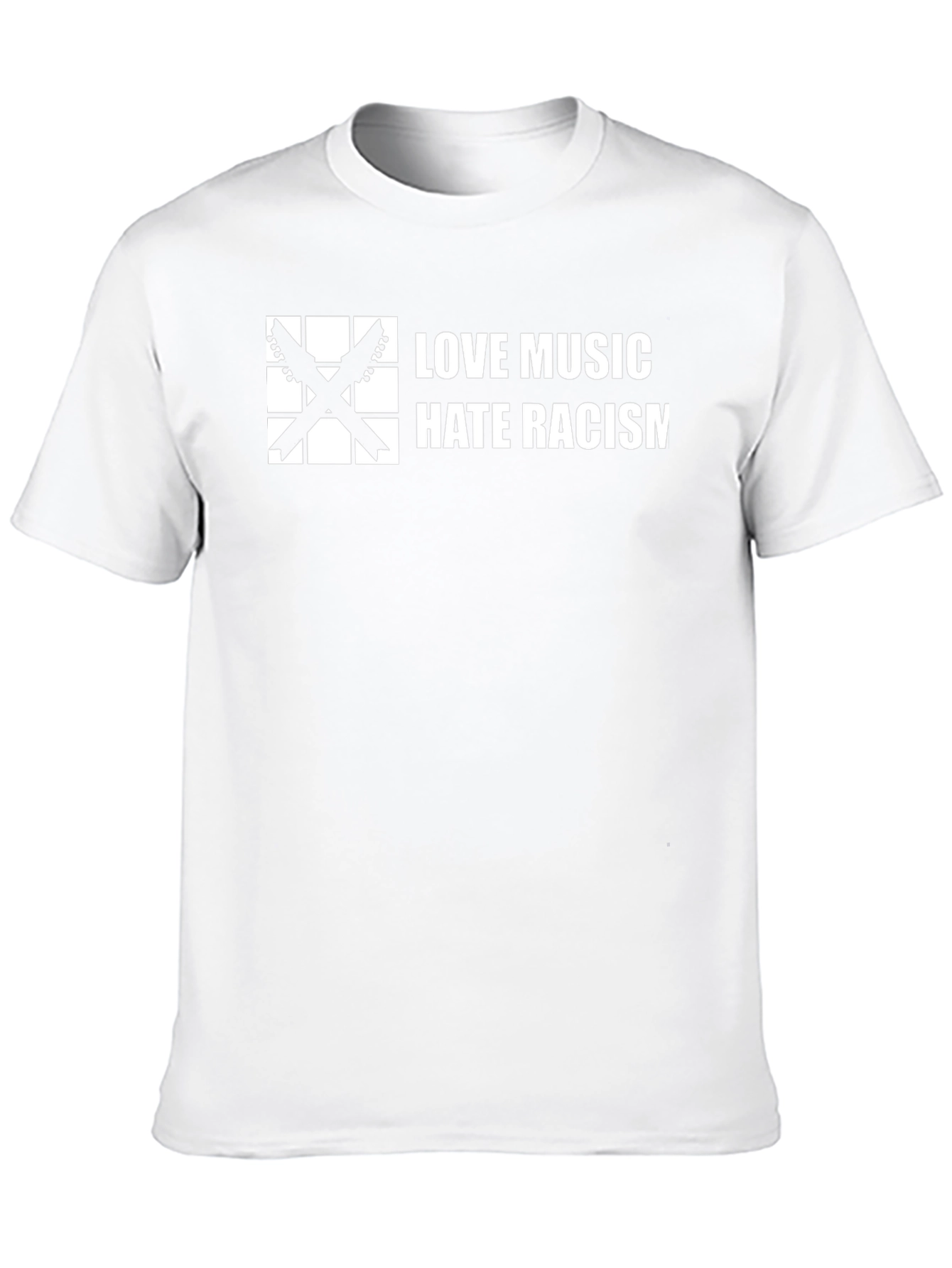 Love Music Hate Racism T-Shirt - Black Cotton Tee