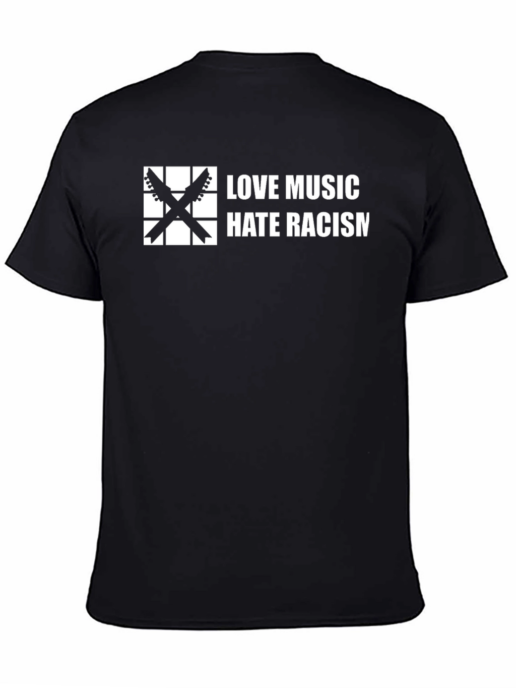 Love Music Hate Racism T-Shirt - Black Cotton Tee