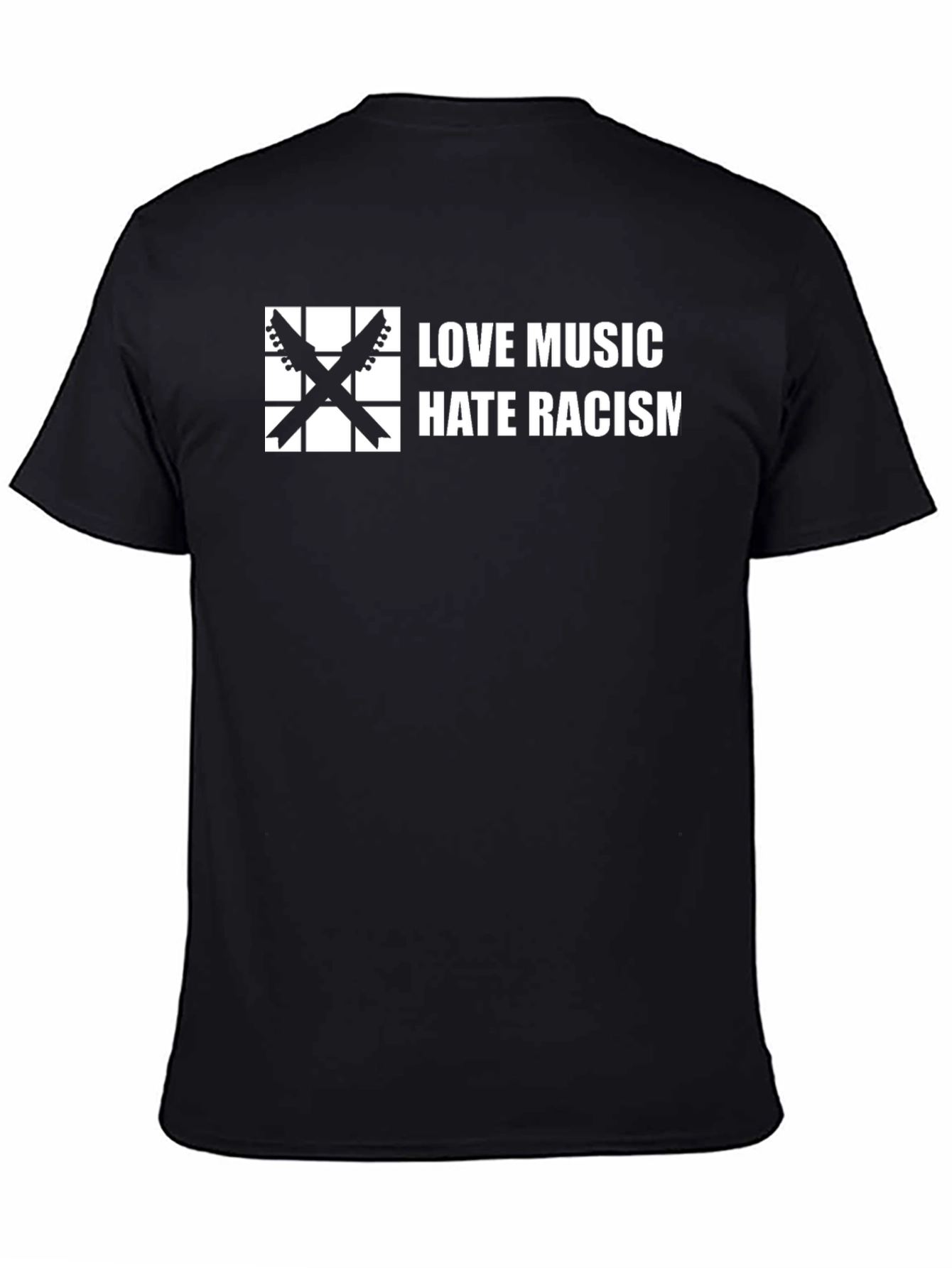 Love Music Hate Racism T-Shirt - Black Cotton Tee