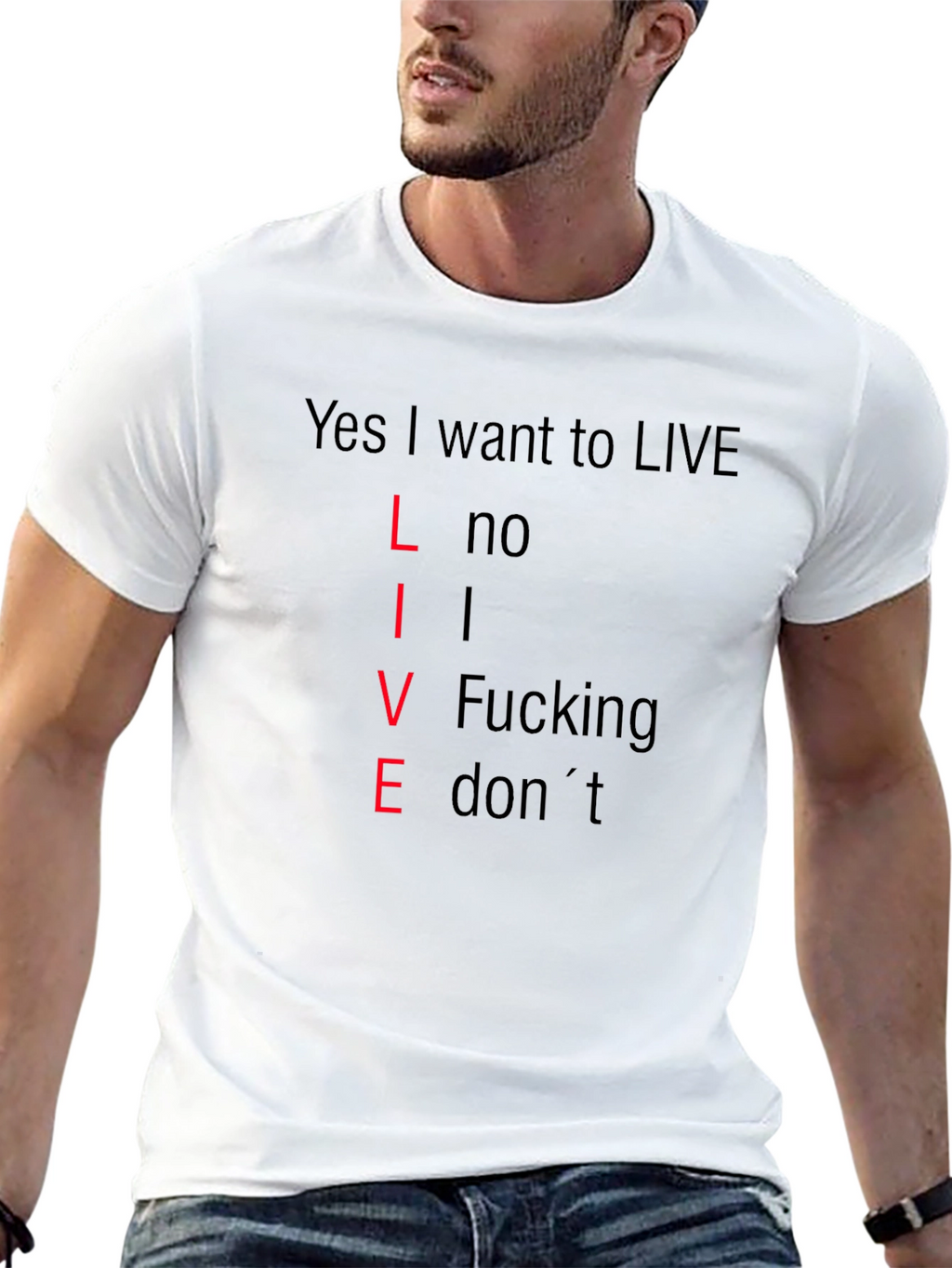 Yes I Want to LIVE Funny T-Shirt