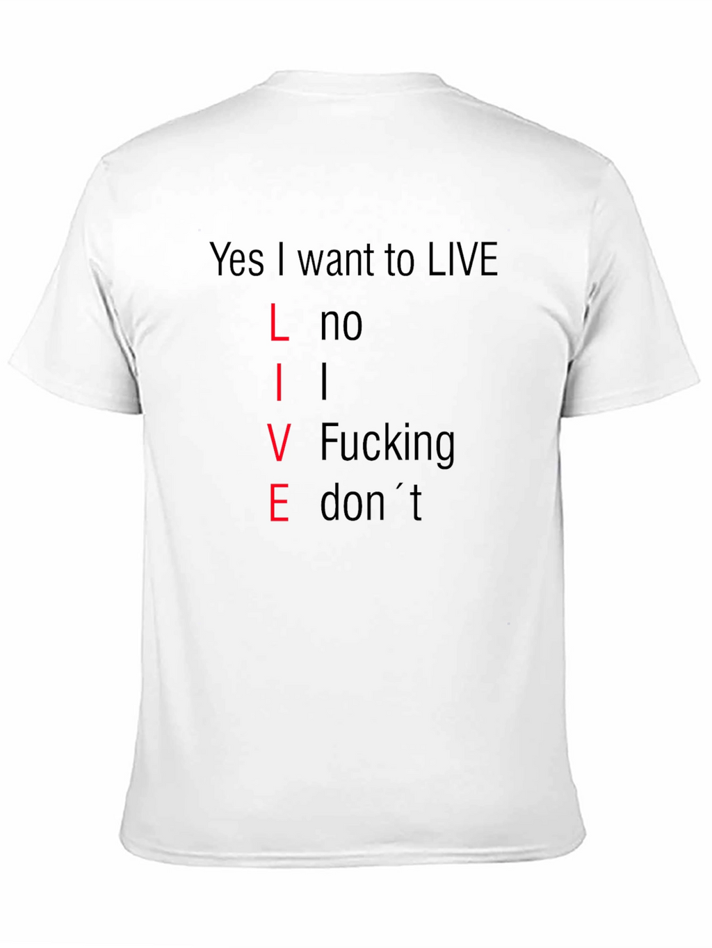 Yes I Want to LIVE Funny T-Shirt