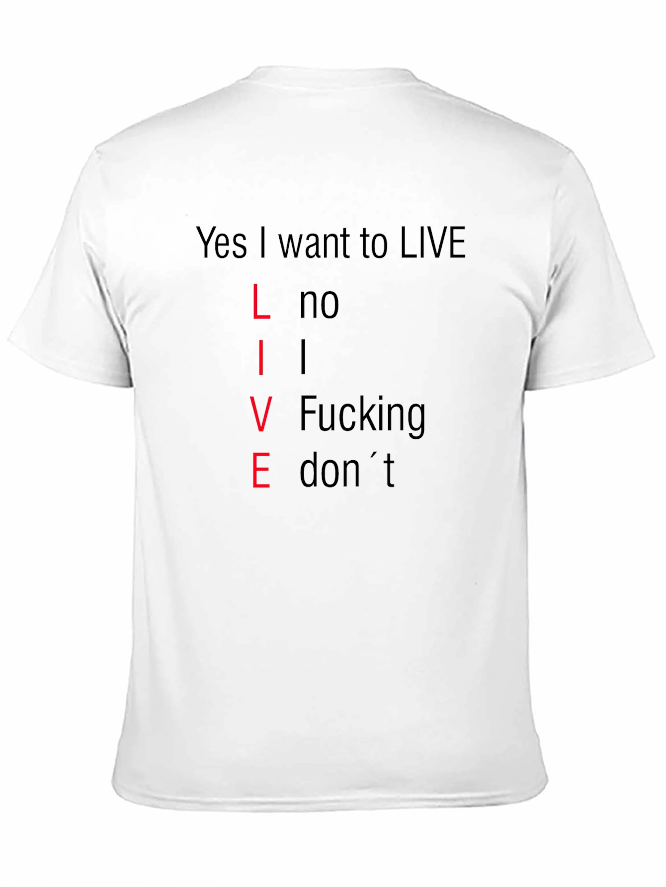 Yes I Want to LIVE Funny T-Shirt