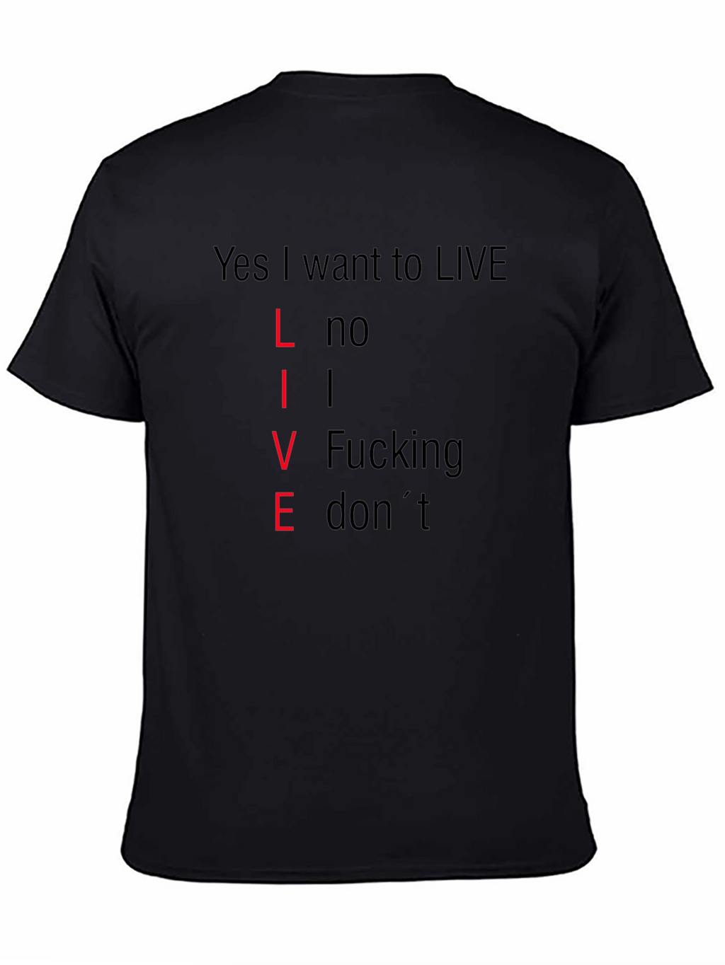 Yes I Want to LIVE Funny T-Shirt