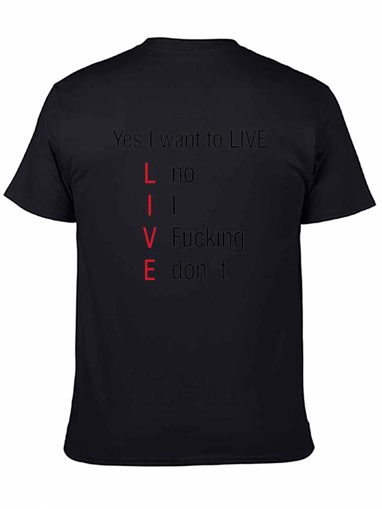 Yes I Want to LIVE Funny T-Shirt
