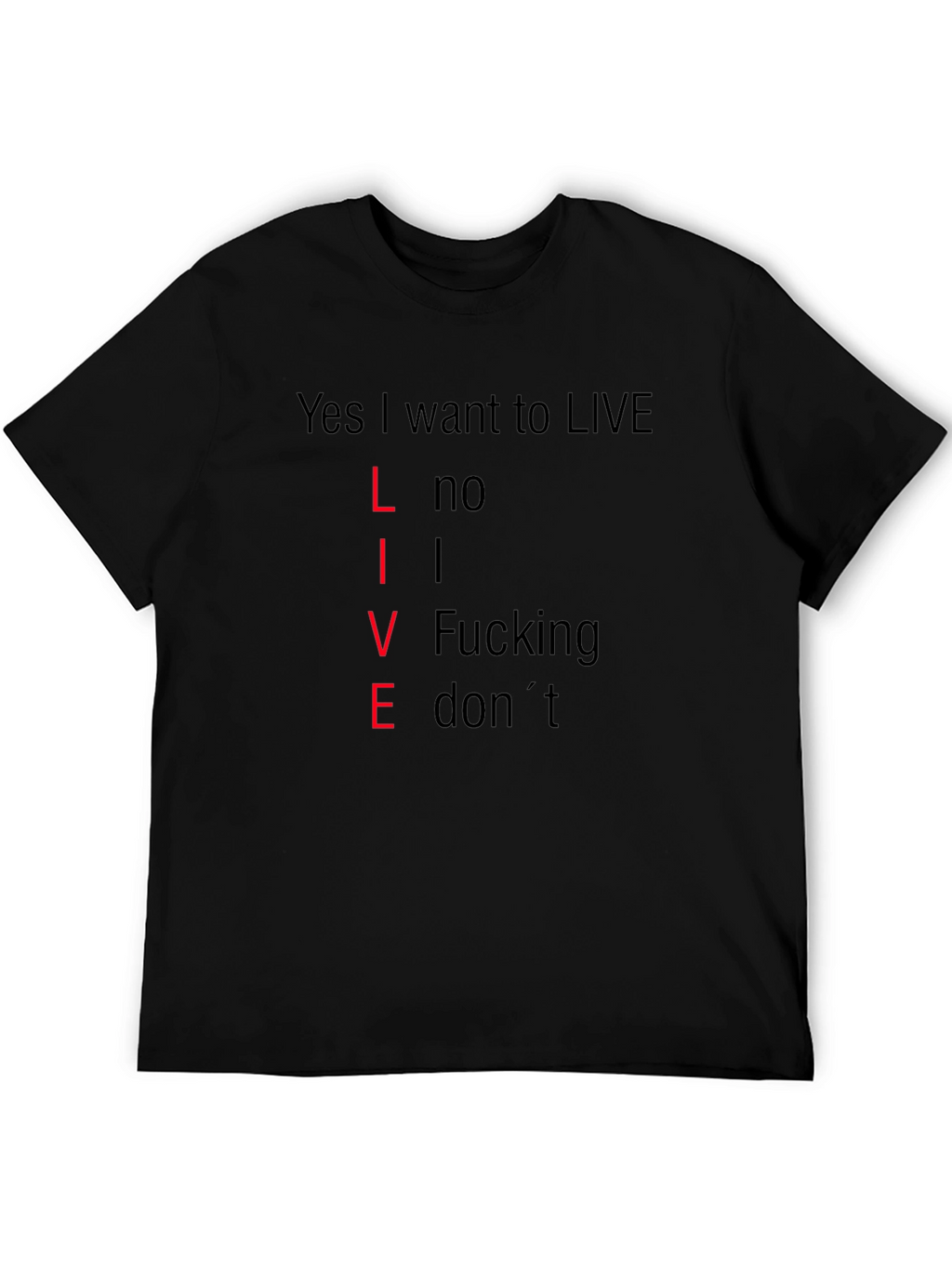 Yes I Want to LIVE Funny T-Shirt