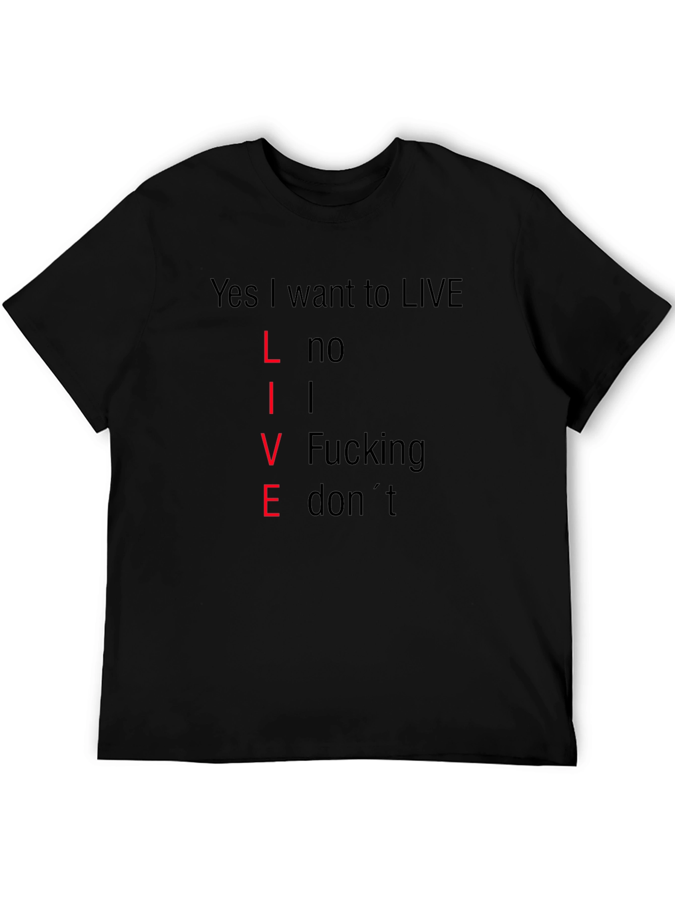 Yes I Want to LIVE Funny T-Shirt