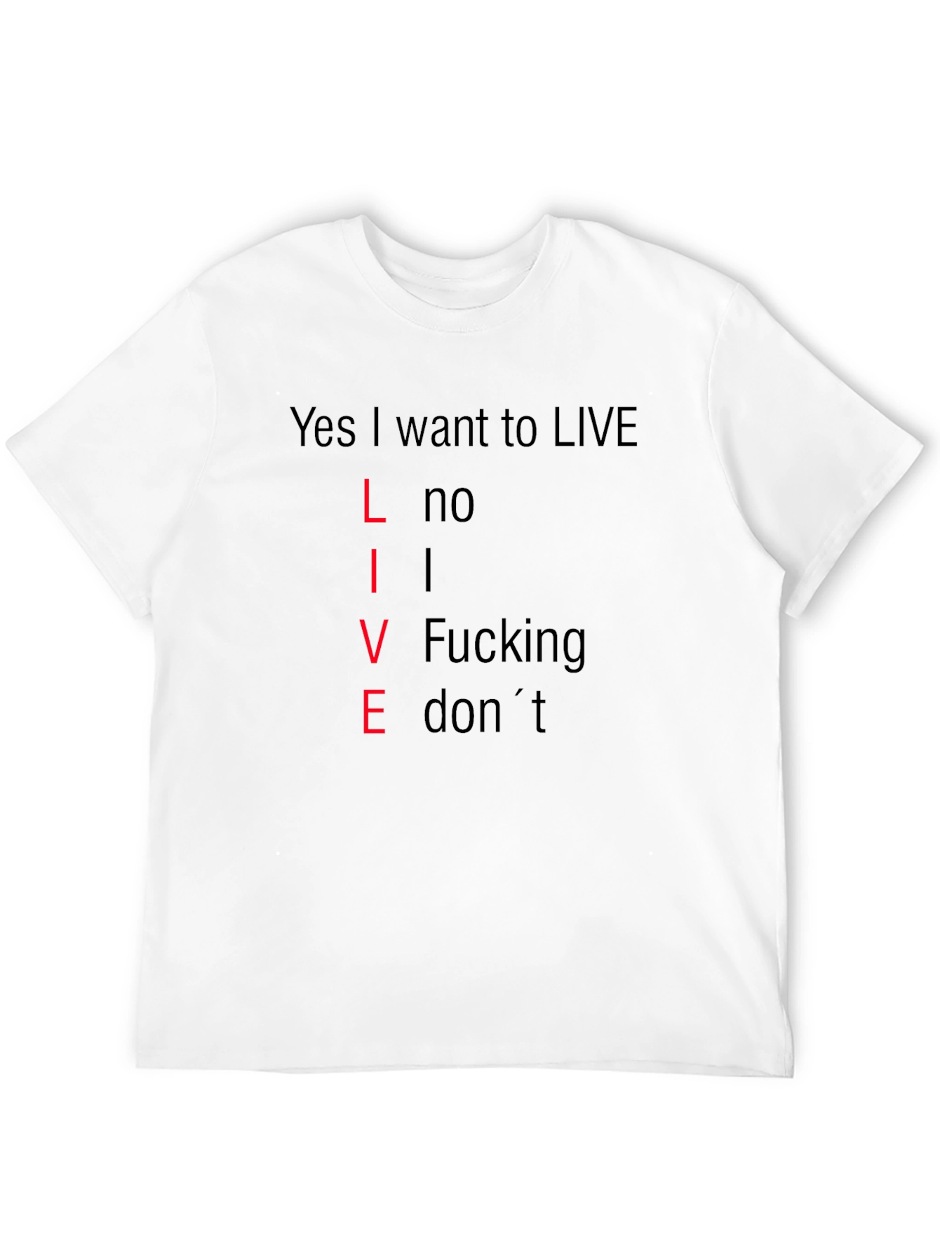 Yes I Want to LIVE Funny T-Shirt