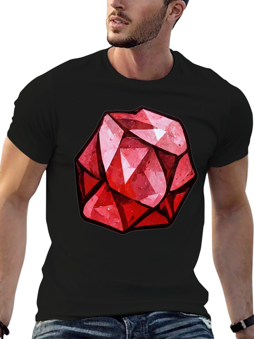 Gemstone Graphic Tee - Stylish Mens Casual Shirt