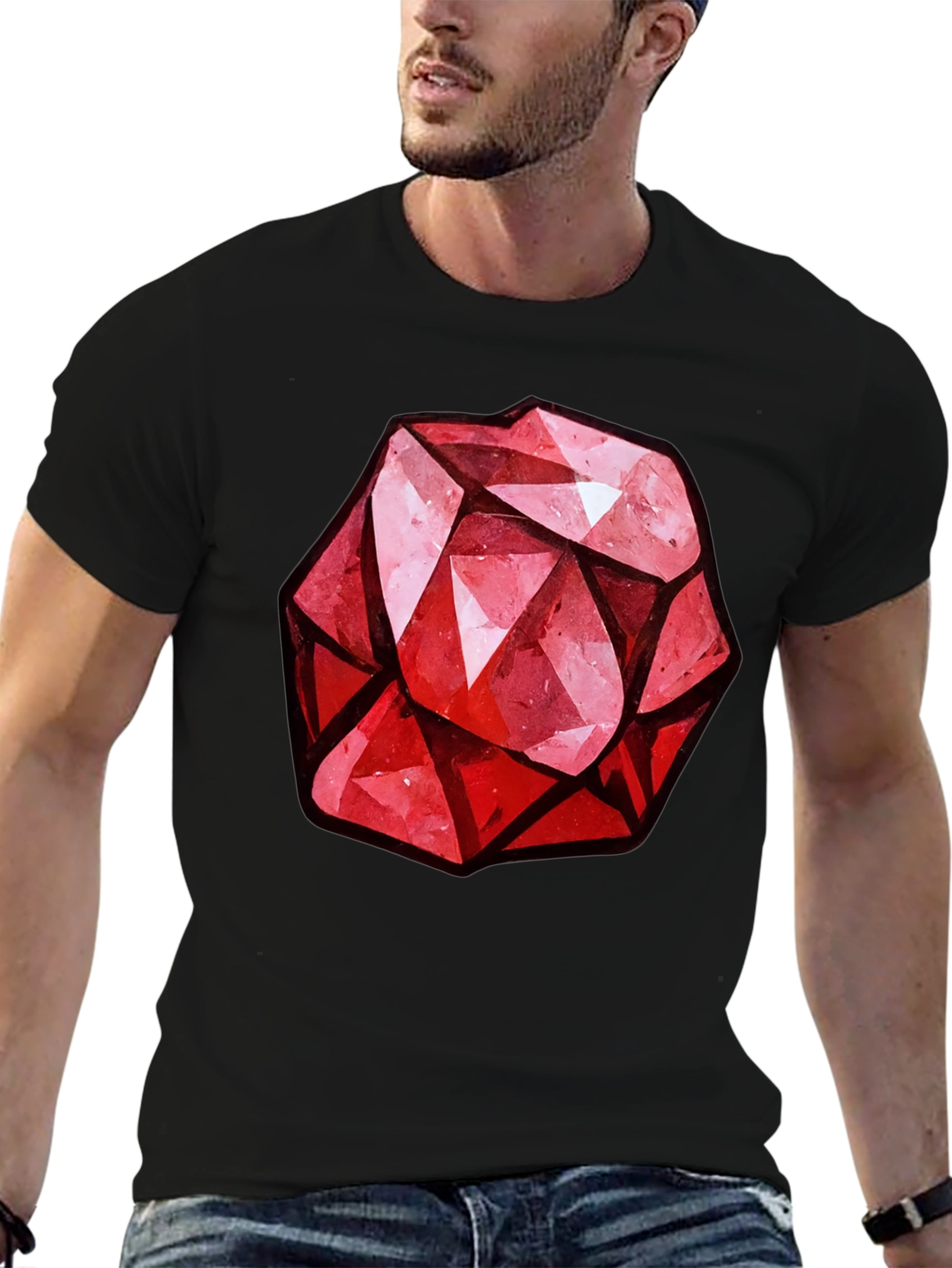 Gemstone Graphic Tee - Stylish Mens Casual Shirt
