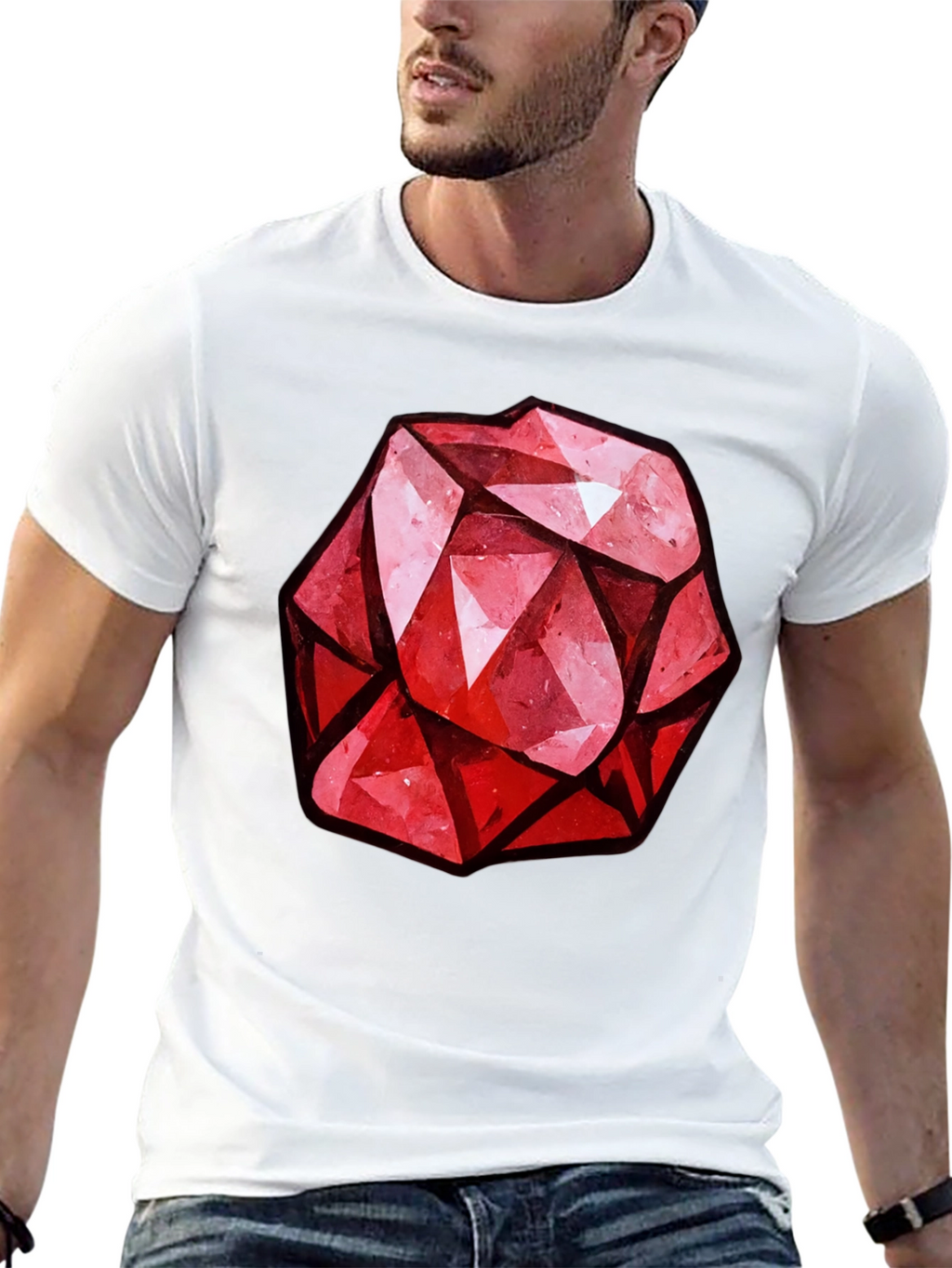 Gemstone Graphic Tee - Stylish Mens Casual Shirt