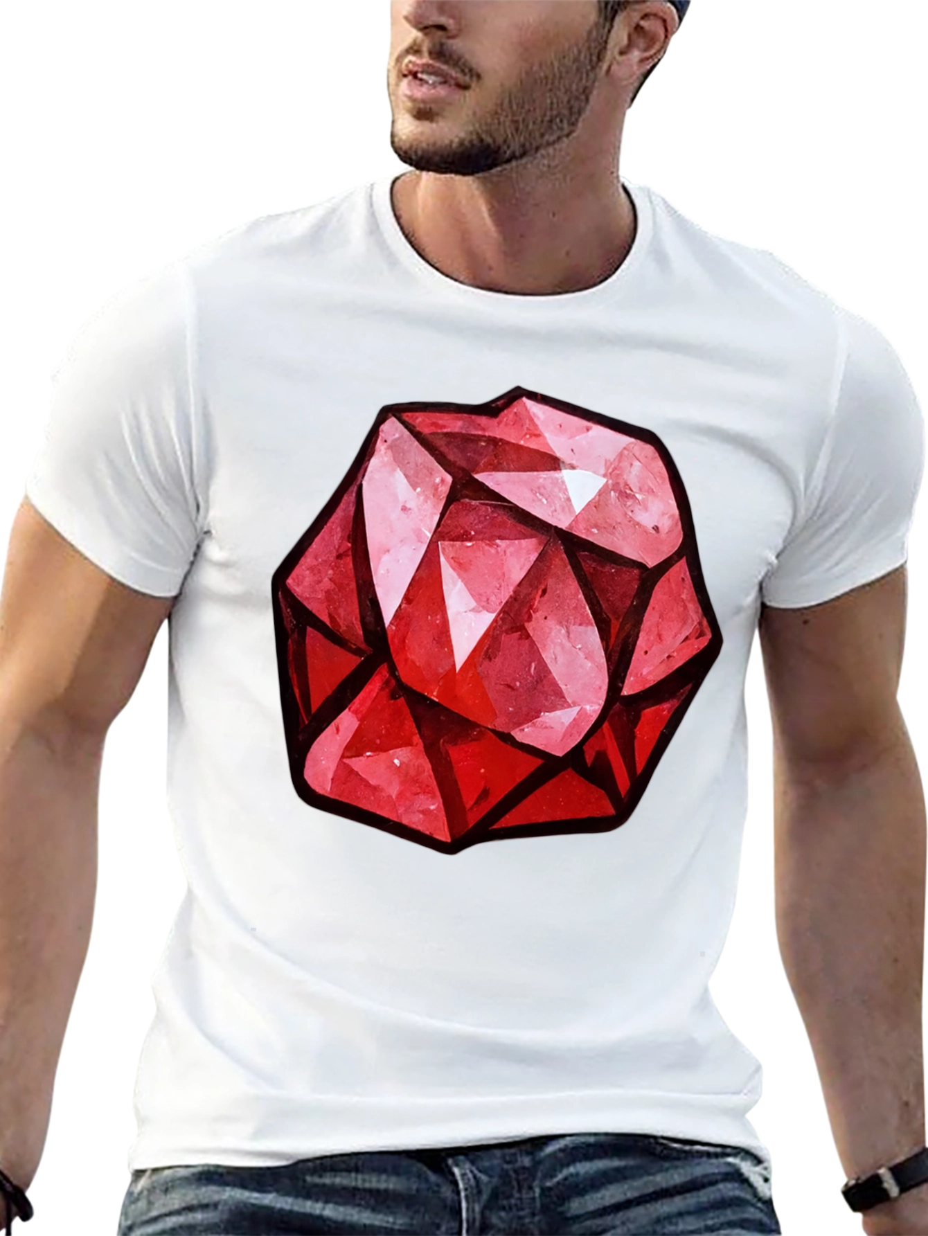 Gemstone Graphic Tee - Stylish Mens Casual Shirt