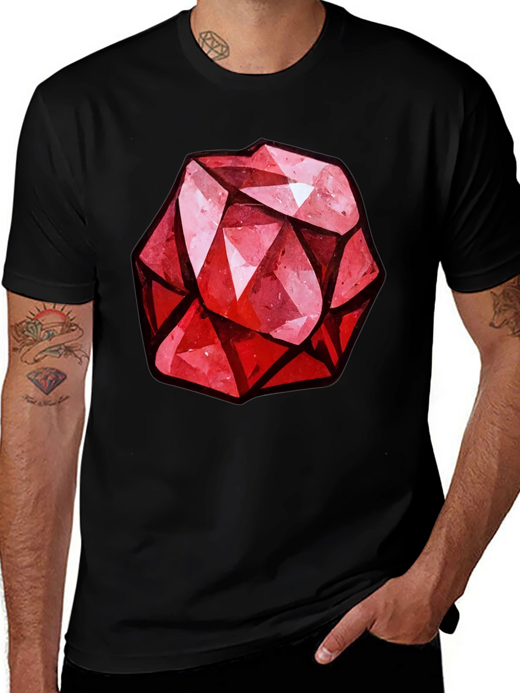 Gemstone Graphic Tee - Stylish Mens Casual Shirt
