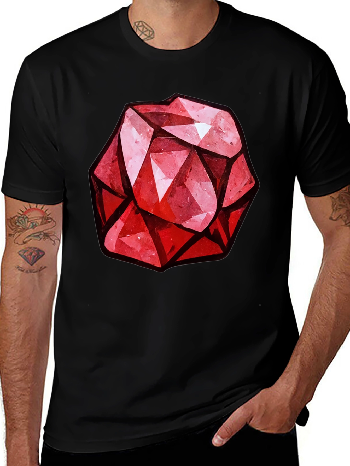 Gemstone Graphic Tee - Stylish Mens Casual Shirt