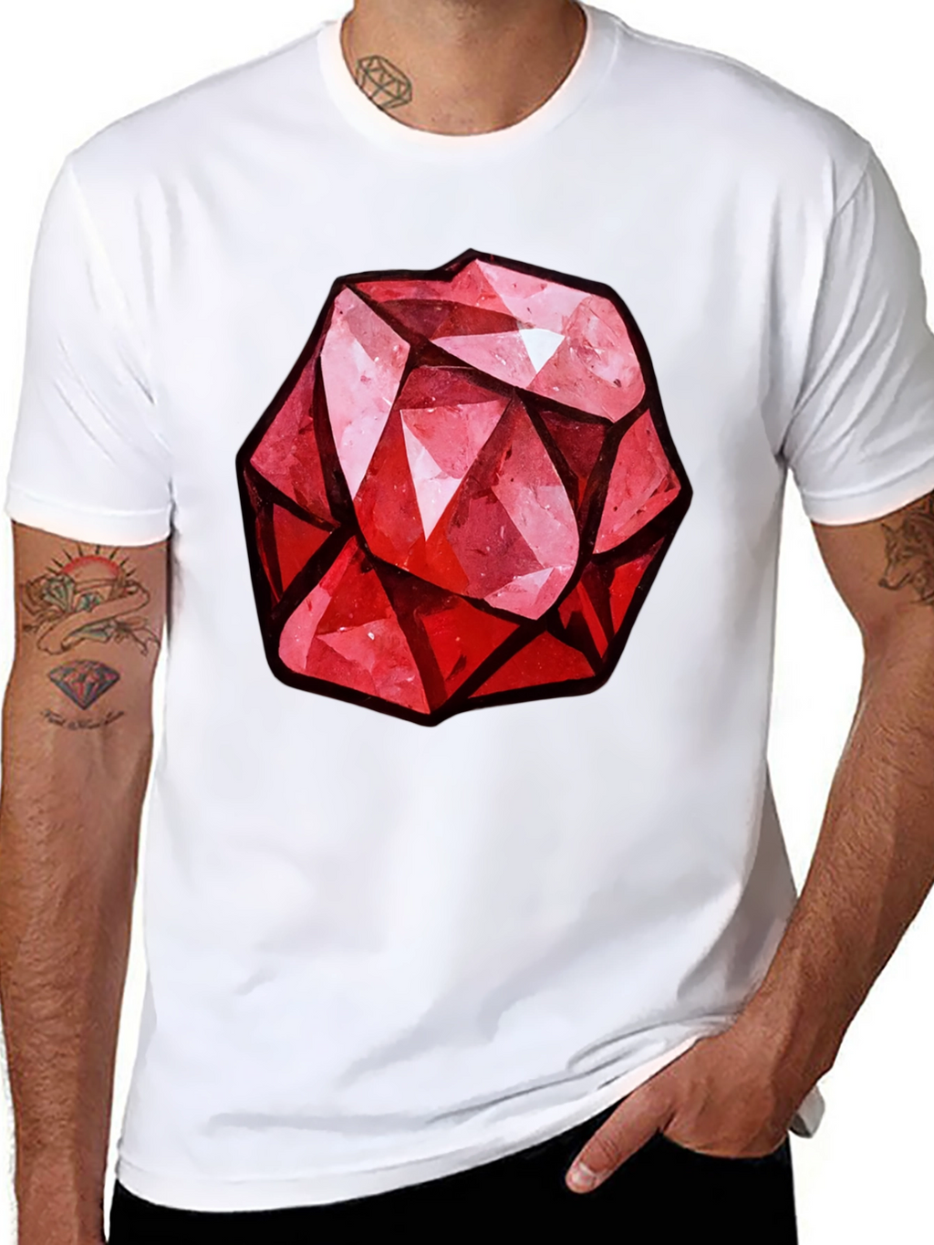 Gemstone Graphic Tee - Stylish Mens Casual Shirt