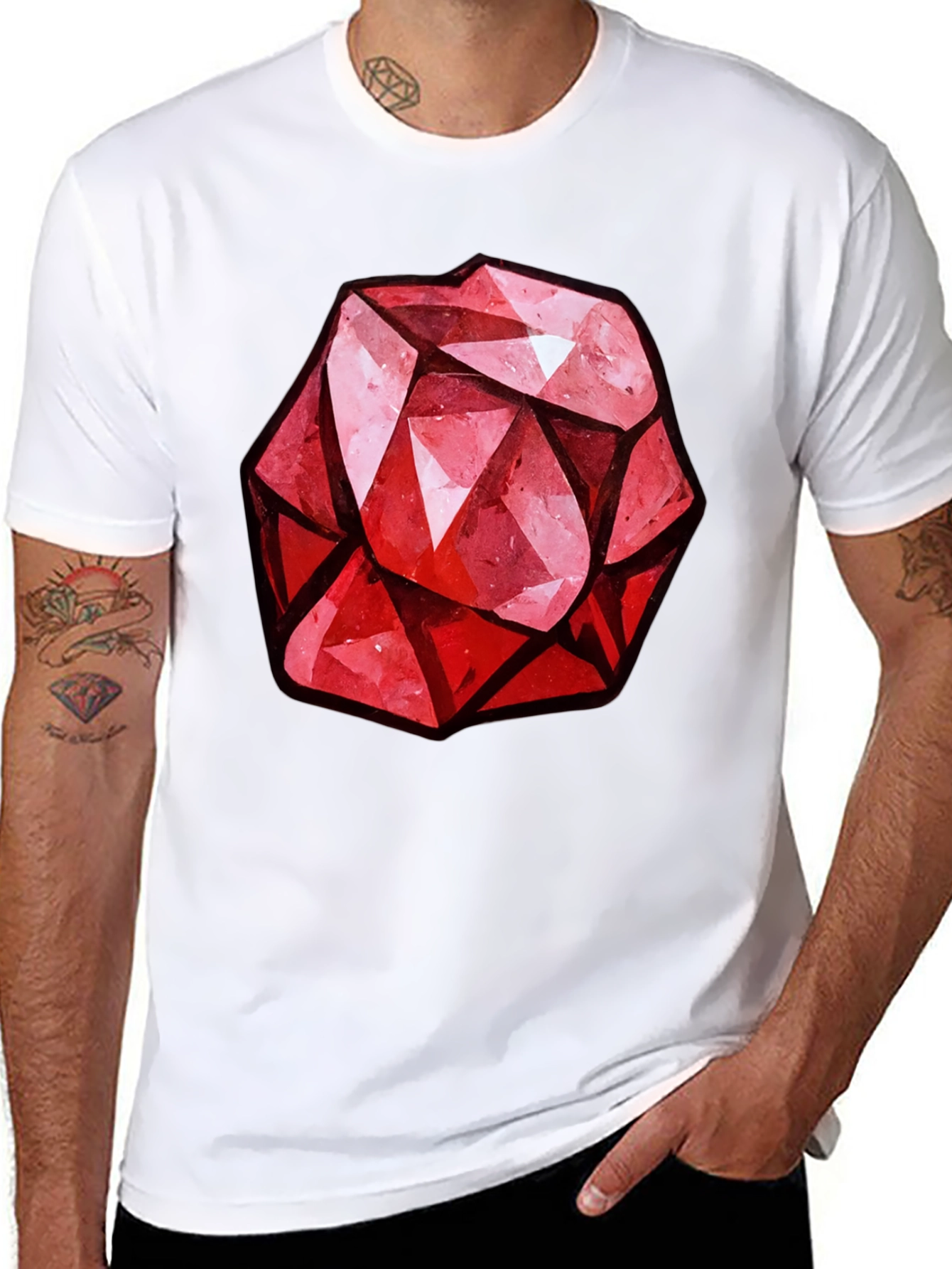 Gemstone Graphic Tee - Stylish Mens Casual Shirt
