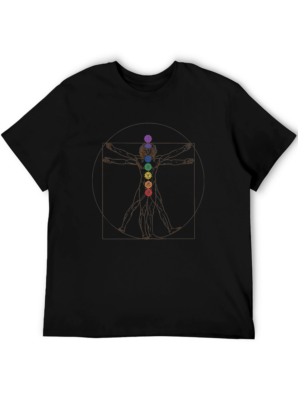 Vitruvian Man Chakra T-Shirt - Spiritual Design