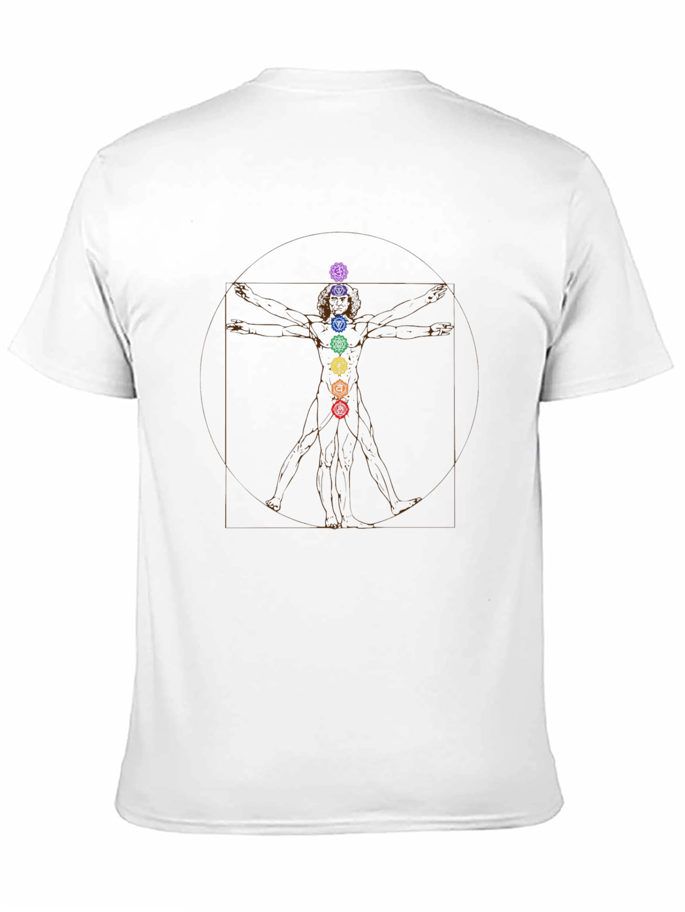Vitruvian Man Chakra T-Shirt - Spiritual Design