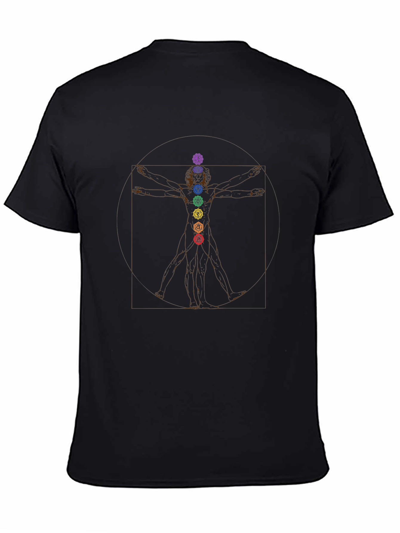 Vitruvian Man Chakra T-Shirt - Spiritual Design