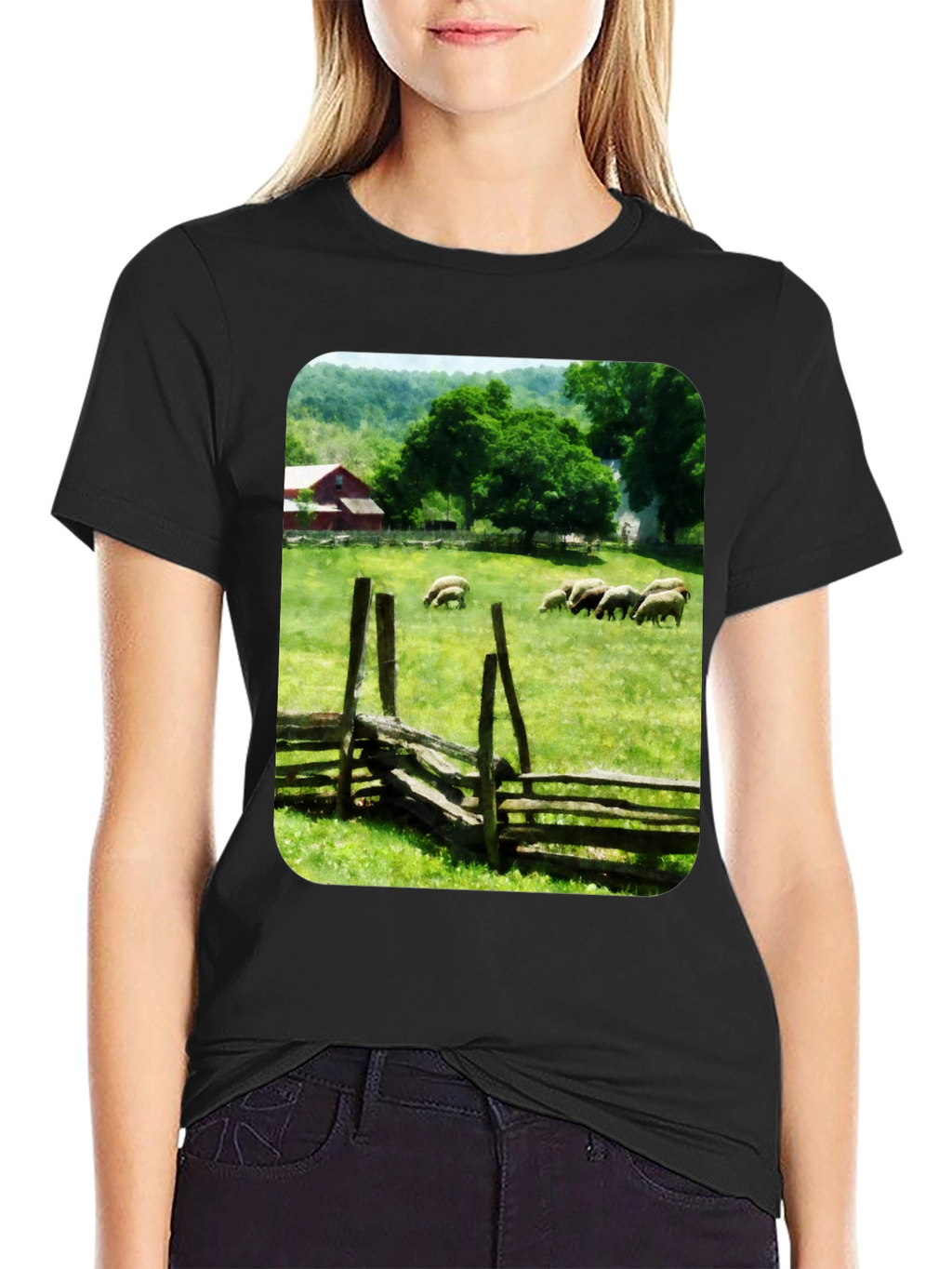 Pastoral Sheep Meadow T-Shirt