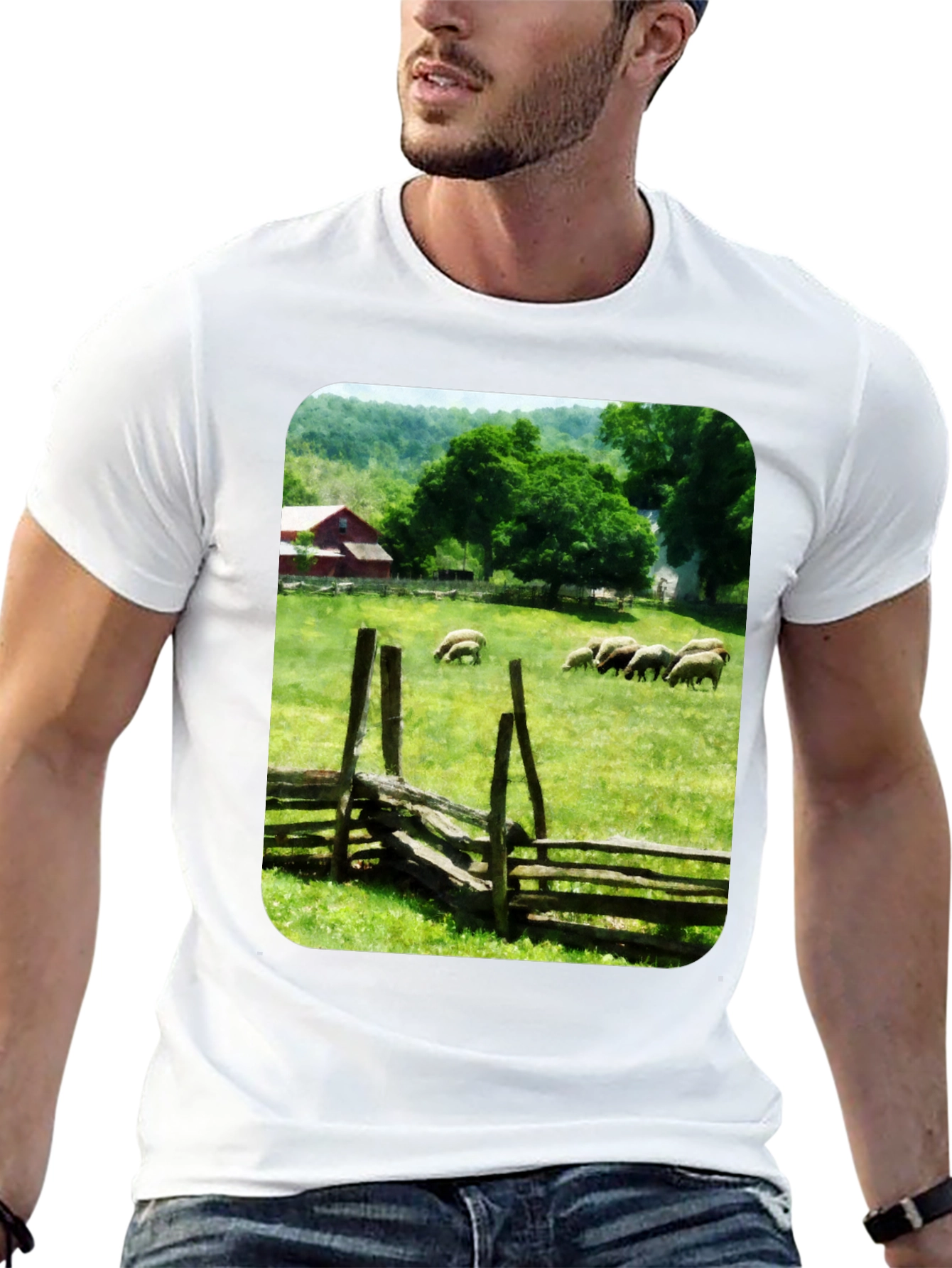 Pastoral Sheep Meadow T-Shirt