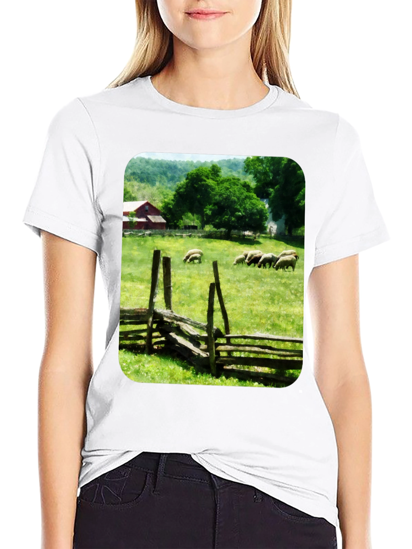 Pastoral Sheep Meadow T-Shirt