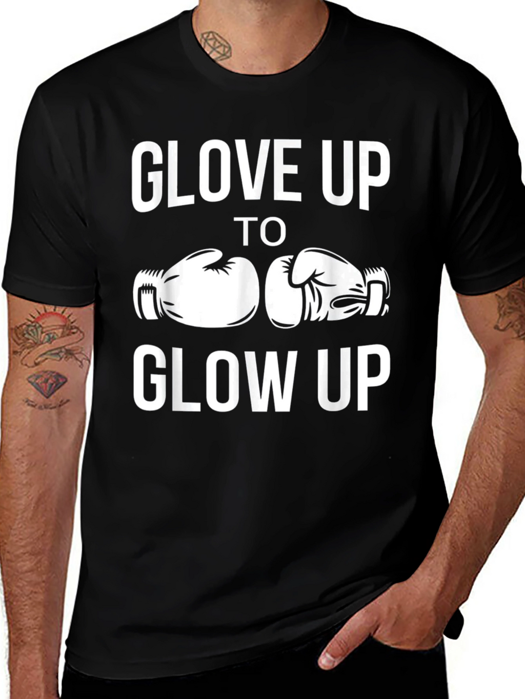 Glove Up to Glow Up Boxing T-Shirt