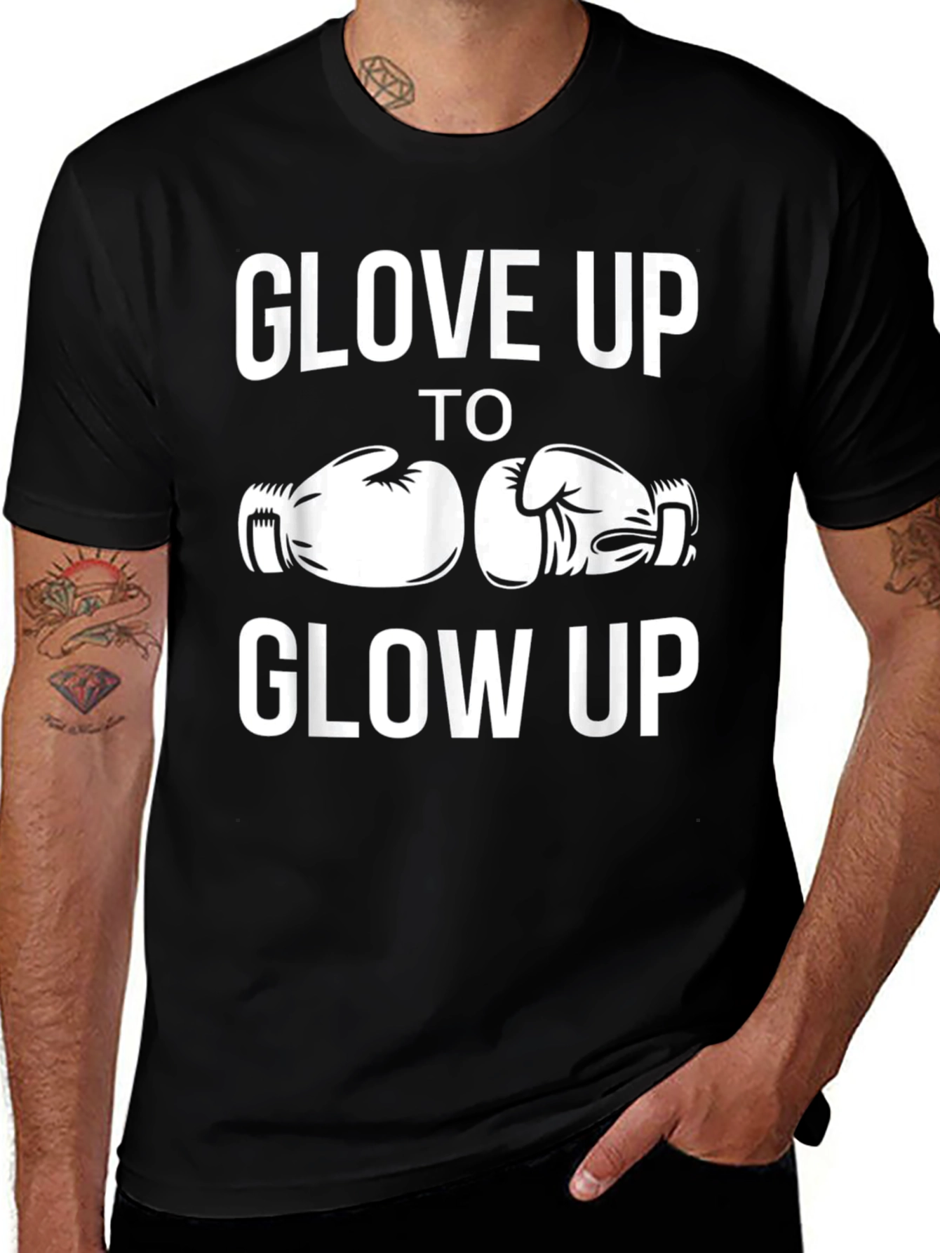 Glove Up to Glow Up Boxing T-Shirt