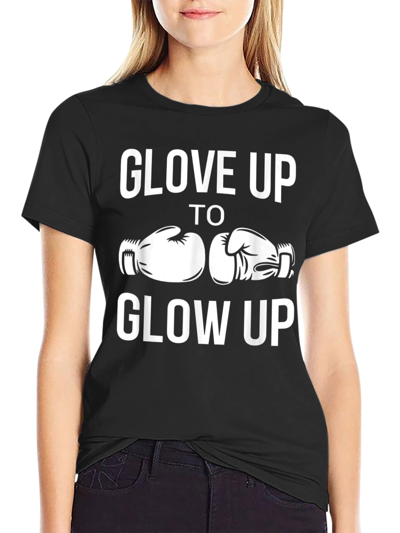 Glove Up to Glow Up Boxing T-Shirt