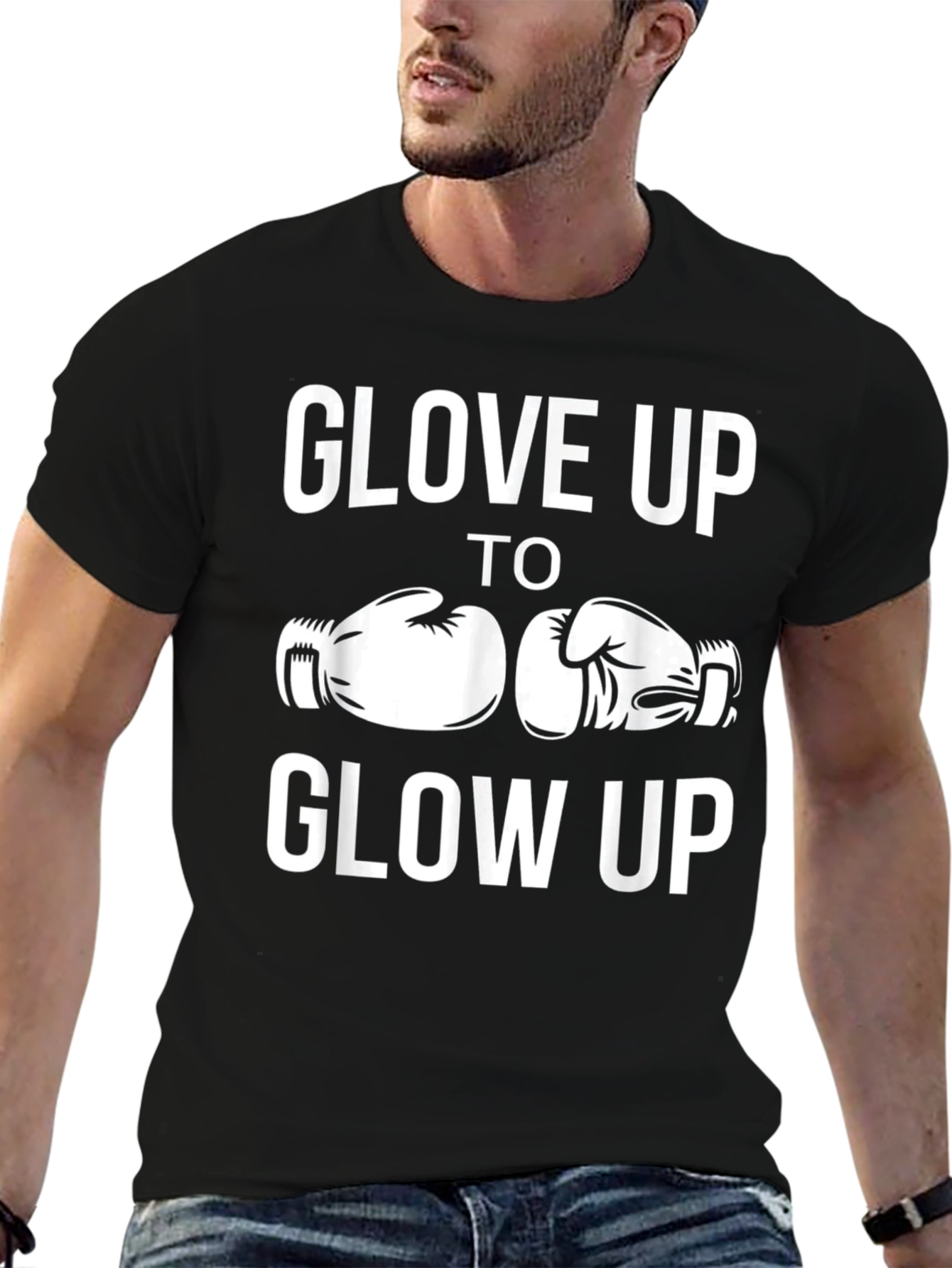 Glove Up to Glow Up Boxing T-Shirt