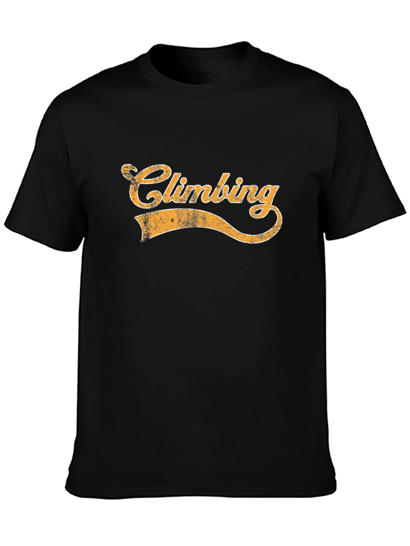 Climbing Graphic Black T-Shirt - Vintage Style