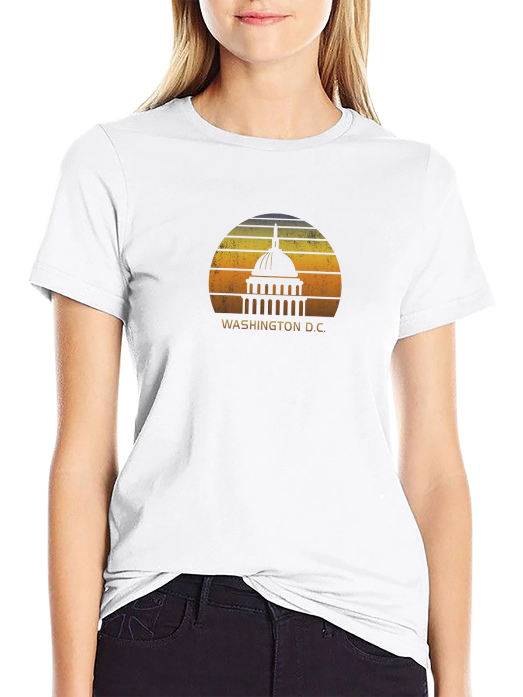 Washington D.C. Capitol Building Retro T-Shirt