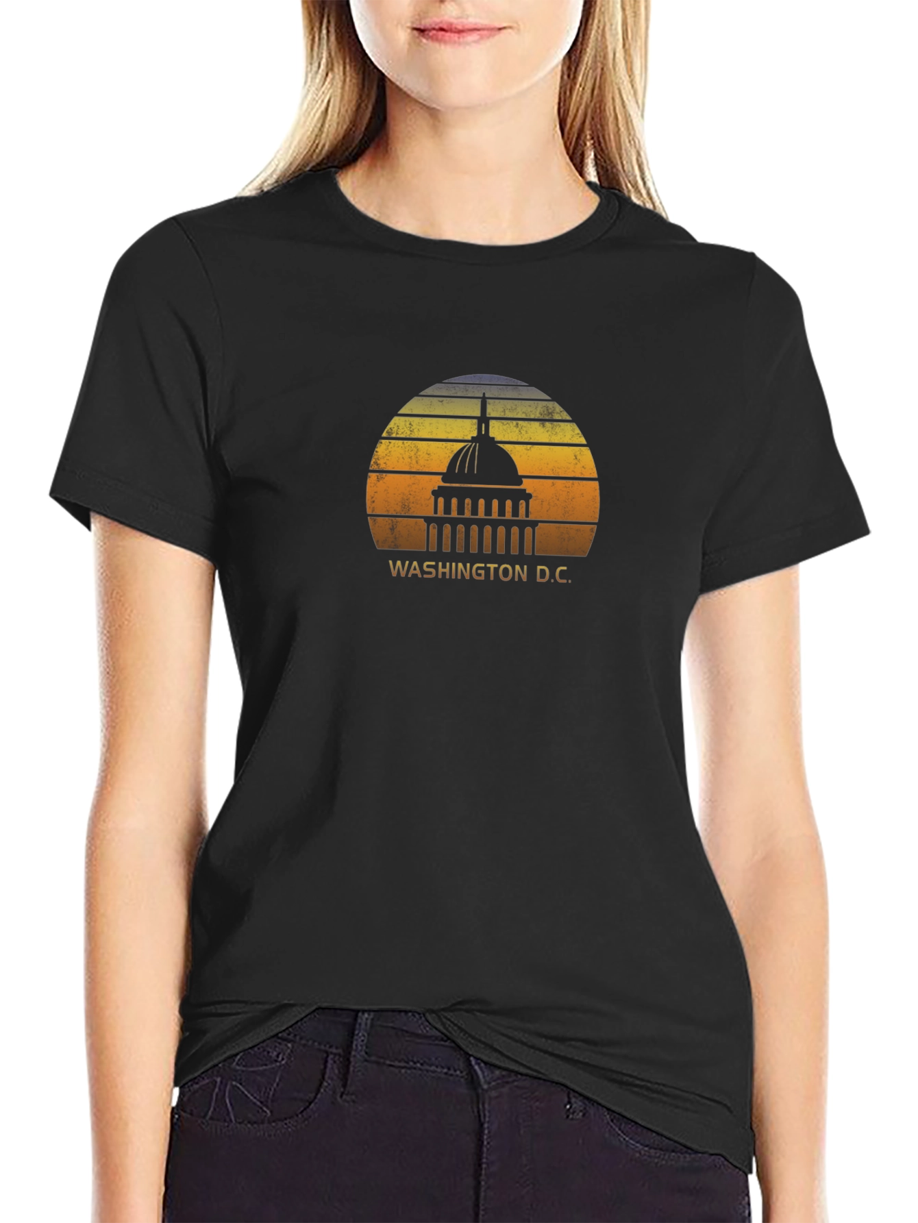 Washington D.C. Capitol Building Retro T-Shirt