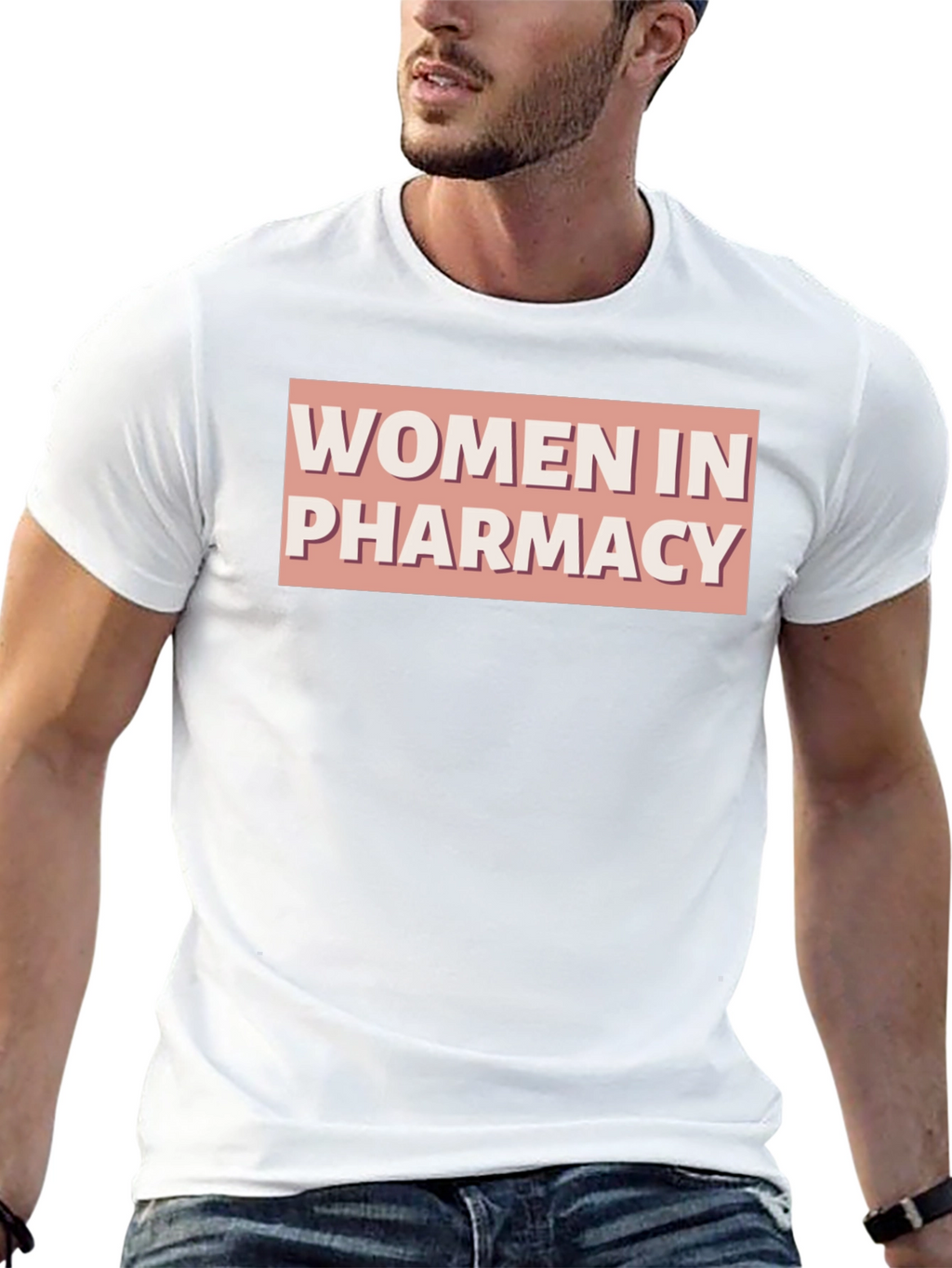 Women in Pharmacy Graphic Tee - Black Cotton T-Shirt