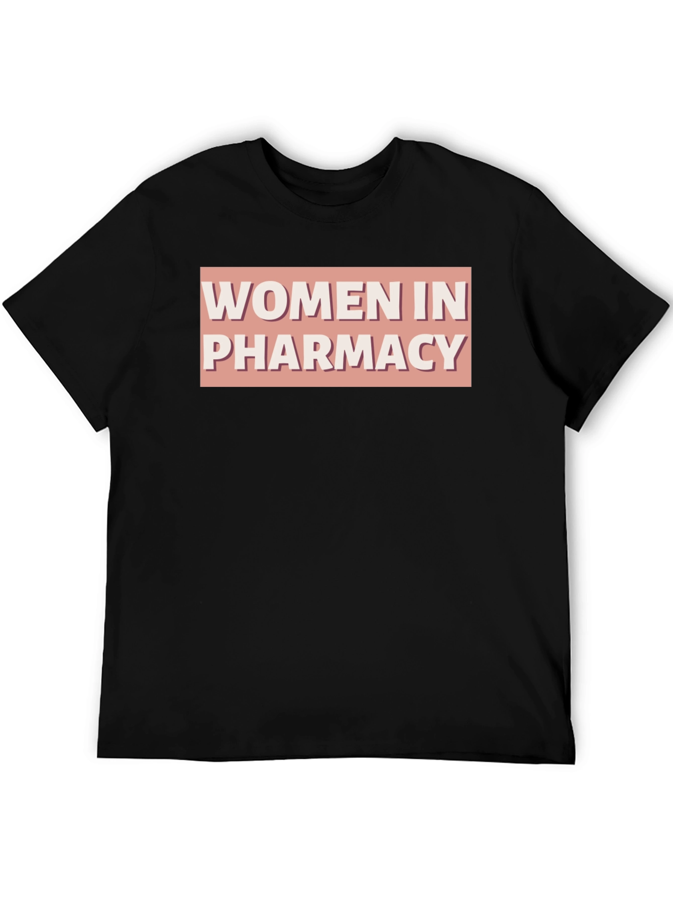 Women in Pharmacy Graphic Tee - Black Cotton T-Shirt