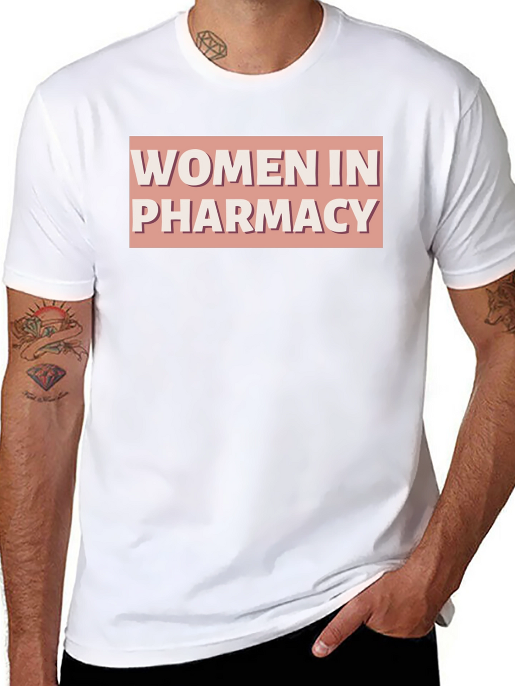 Women in Pharmacy Graphic Tee - Black Cotton T-Shirt