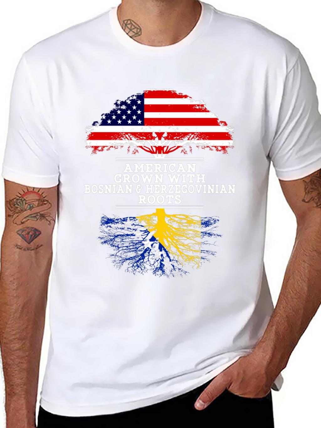American Grown Bosnian Roots T-Shirt