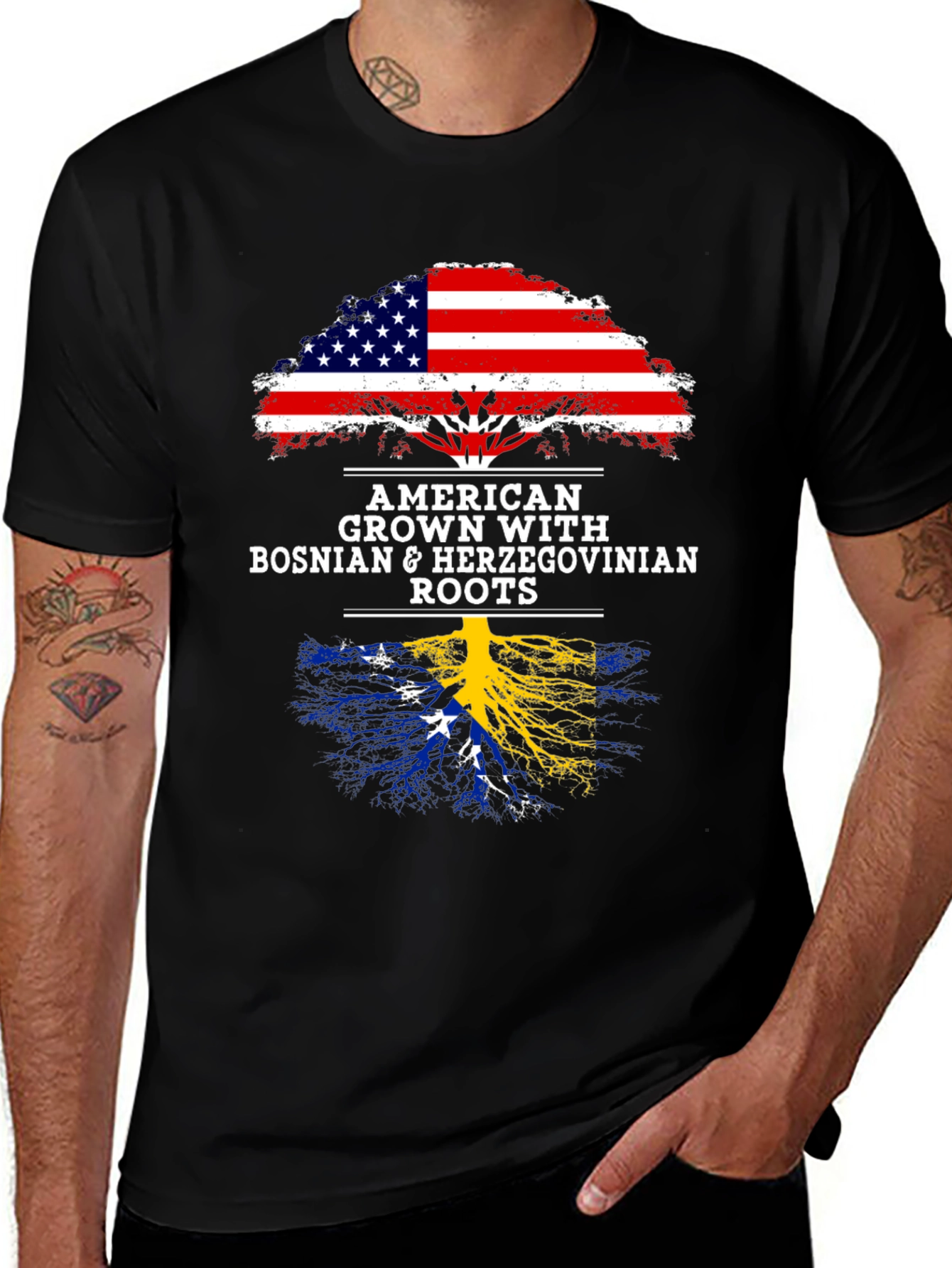 American Grown Bosnian Roots T-Shirt