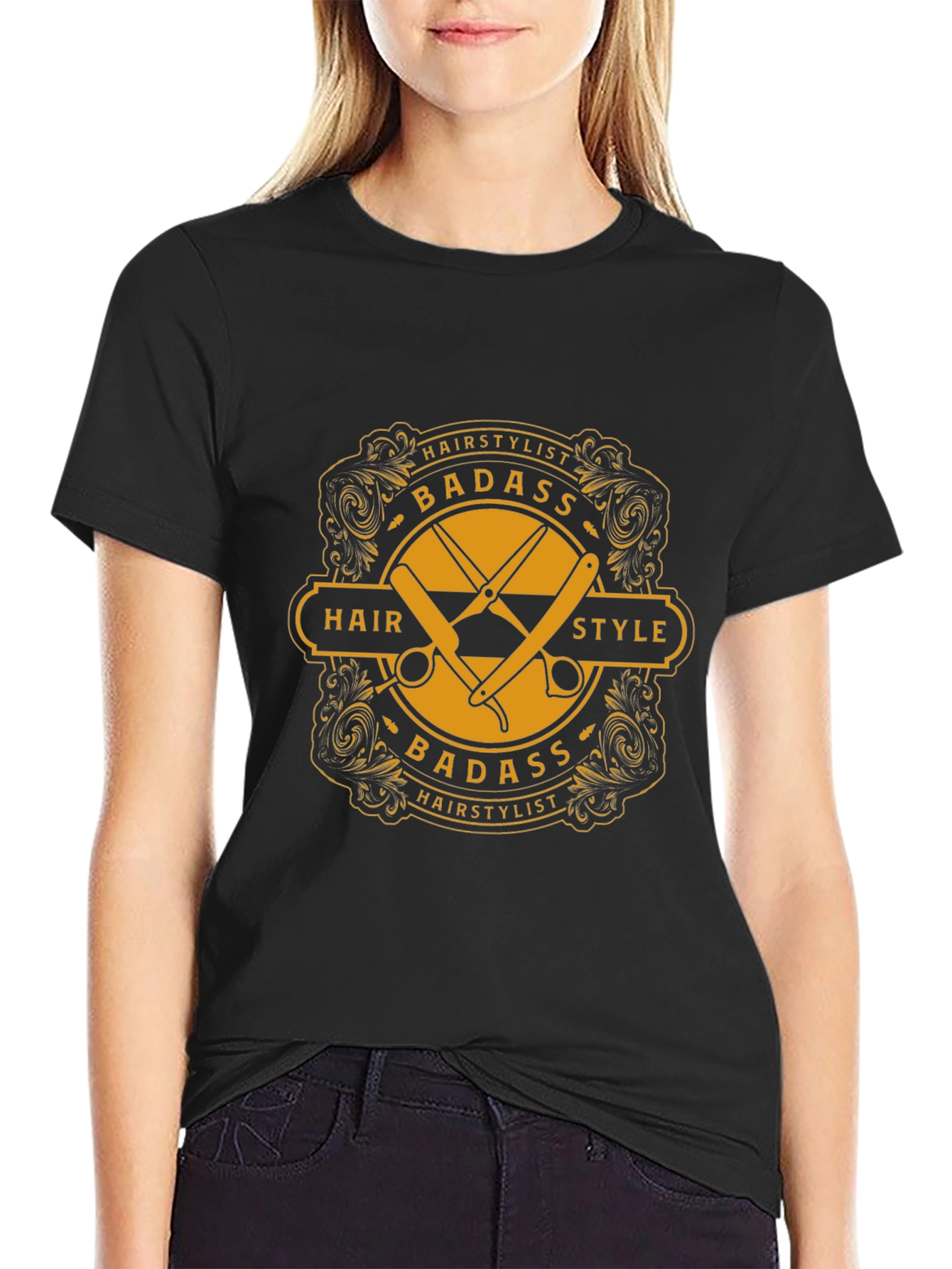 Badass Hairstylist Graphic T-Shirt - Hair Style Tee