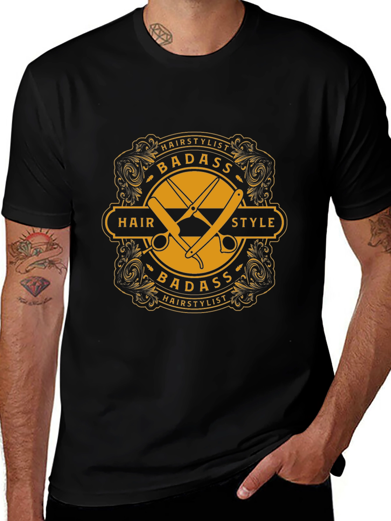 Badass Hairstylist Graphic T-Shirt - Hair Style Tee