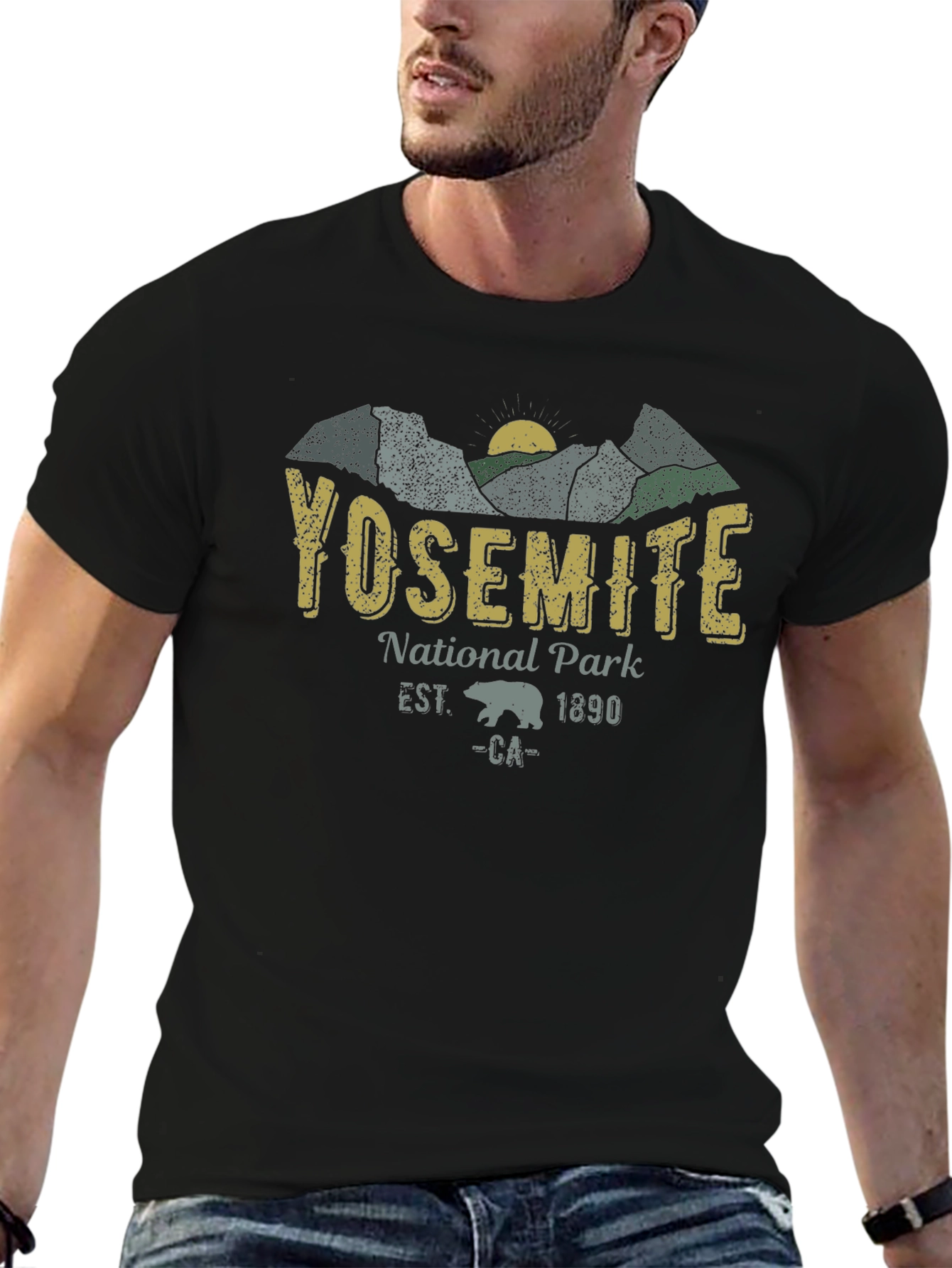 Yosemite National Park Black T-Shirt