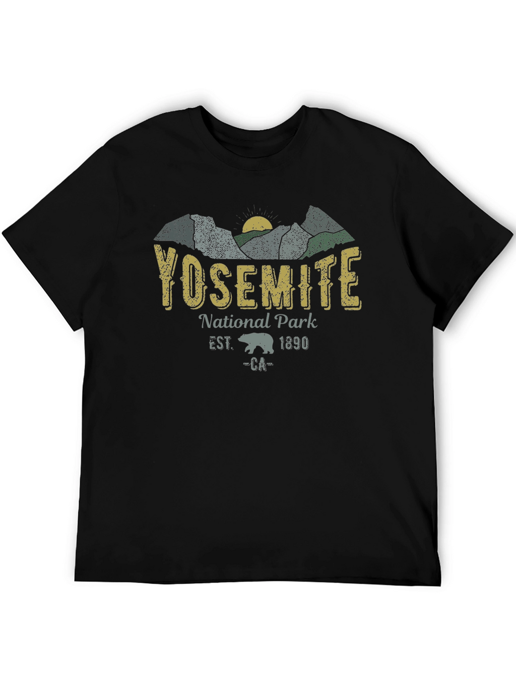 Yosemite National Park Black T-Shirt