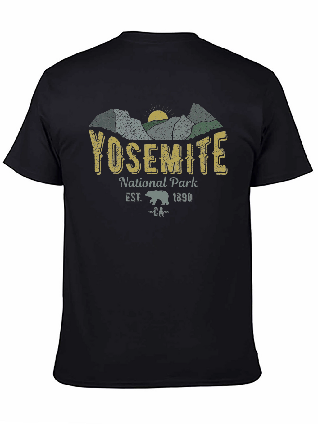 Yosemite National Park Black T-Shirt