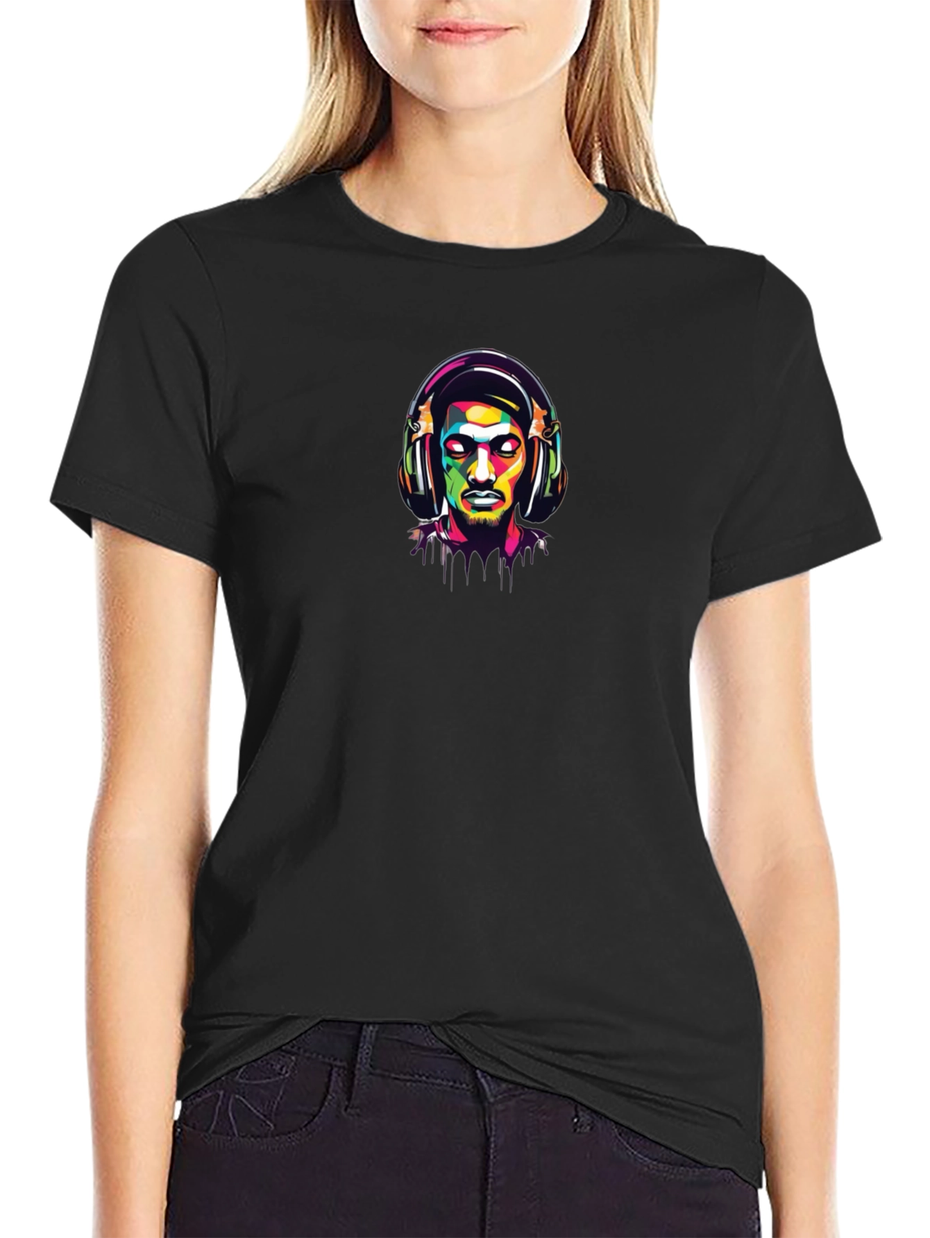 Cool Pop Art Headphone T-Shirt