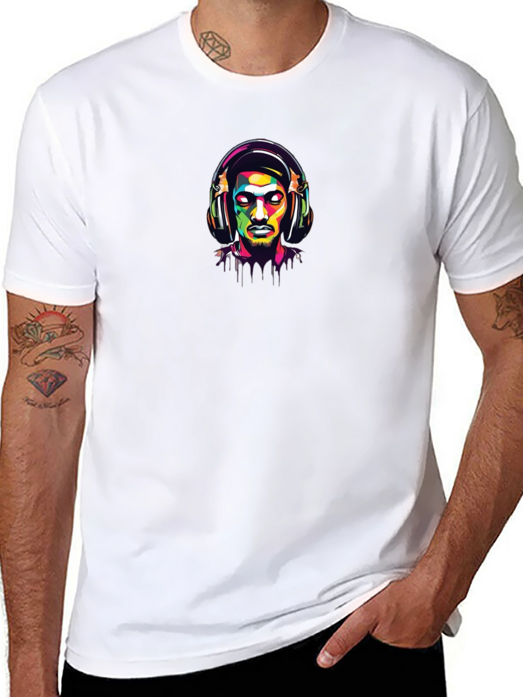 Cool Pop Art Headphone T-Shirt