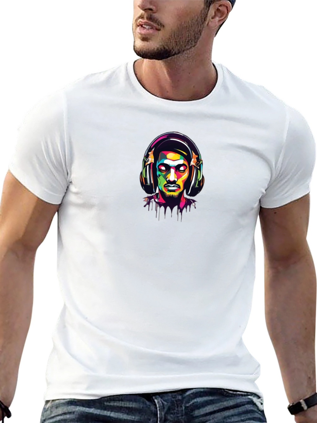 Cool Pop Art Headphone T-Shirt