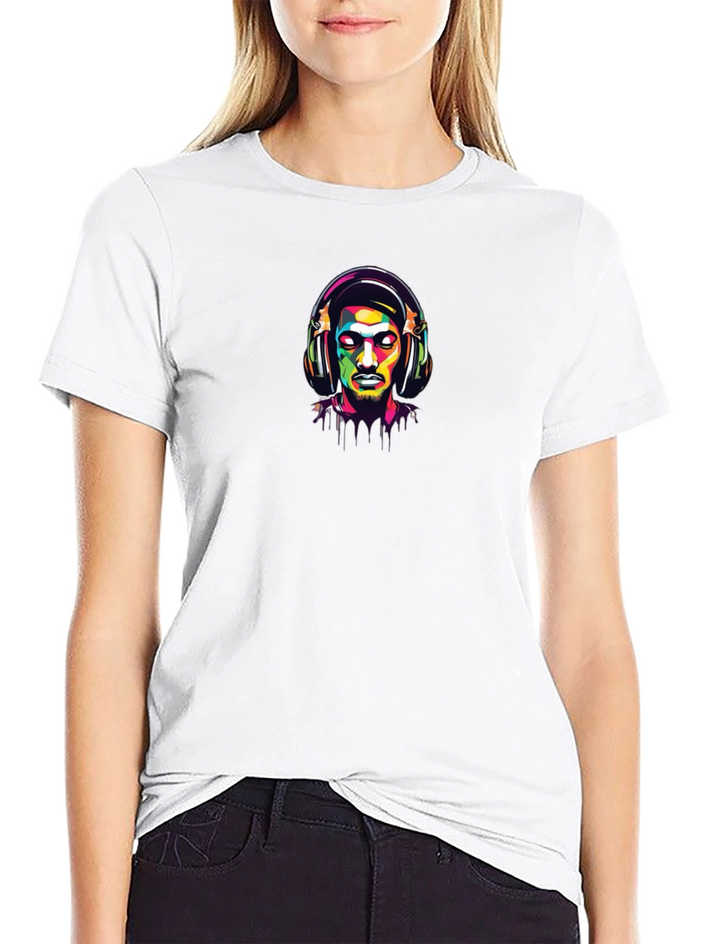 Cool Pop Art Headphone T-Shirt